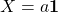 X=a \mathbf 1