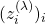 (z_i^{(\lambda)})_i