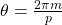 \theta = \frac{2\pi m}{p}