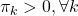 \pi_k>0, \forall k