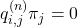 q_{i,j}^{(n)} \pi_j=0