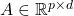 A \in \mathbb R^{p\times d}
