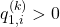 q_{1,i}^{(k)}>0